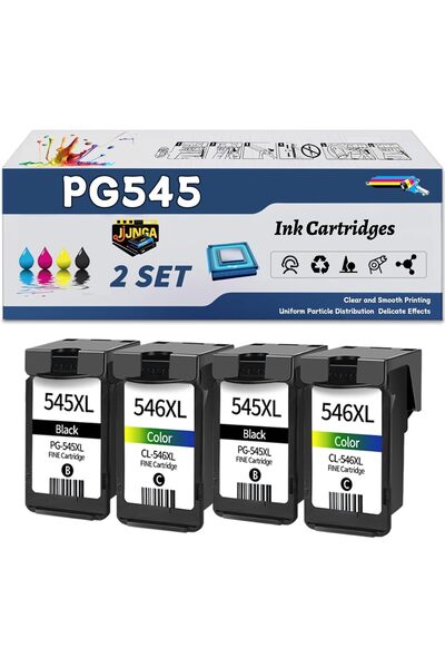 Canon MUADİL PG545XL CL546XL 2 SET 4ADET Ink Cartridge Pixma IP2850 MG2450 MG2550