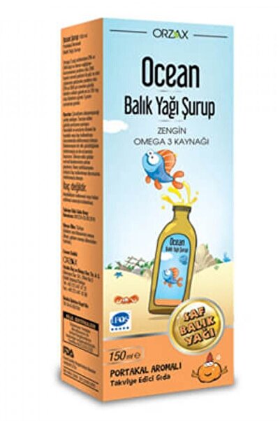 Orzax Ocean Omega 3 Portakallı Balık Yağı 150ml