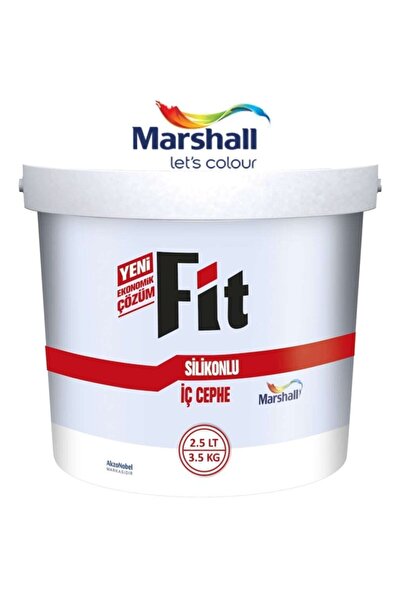 Marshall Fit Silikonlu Iç Cephe Duvar Boyası 2.5 Lt = 3.5 Kg Damla Sakızı