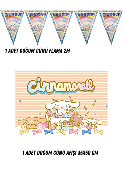 HAPPYLOOPPARTY Cinnamoroll tema lika sa ukusom cimeta, kompatibilan set banne...