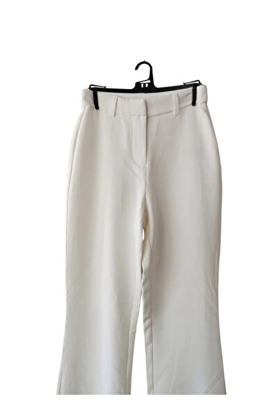 Namaste Vintage White Color Long Pants with Slit at Leg