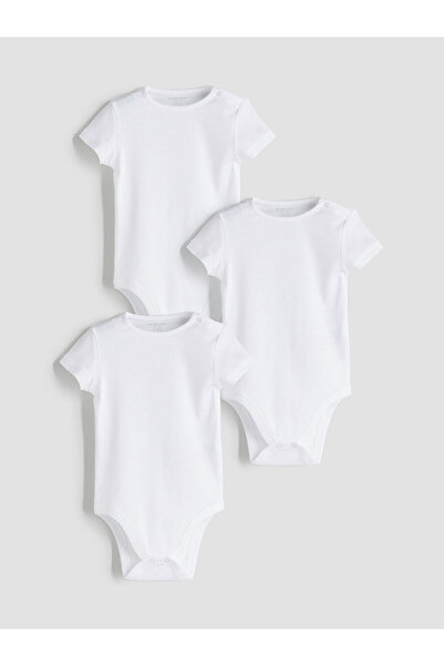 LC Waikiki Seray New Season Basic Baby Girl Snap-On Bodysuit 3-Piece Set