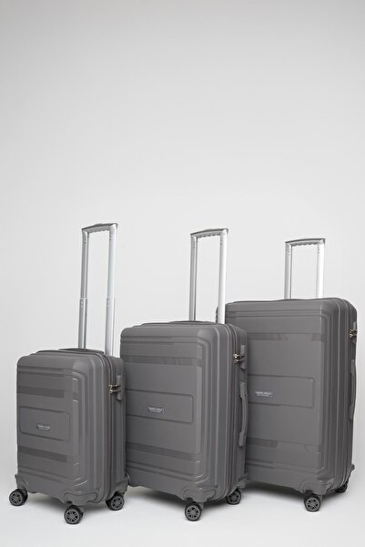 Travel POLO 3'lü Valiz Seti Kırılmaz Füme 1017