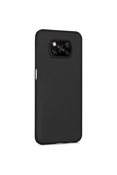 SHOWLIGHT Poco X3 Nfc Uyumlu Silikon Lansman Telefon Kılıfı Case - Siyah Renk