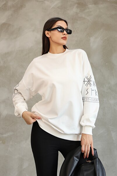 PONÇİK Печатно суитшърт с голям размер Сезонно 25528