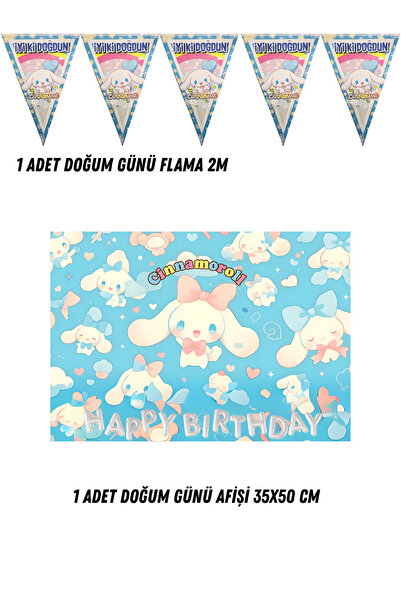 HAPPYLOOPPARTY Set de bannere și steaguri Cinnamoroll, compatibile cu tema pe...