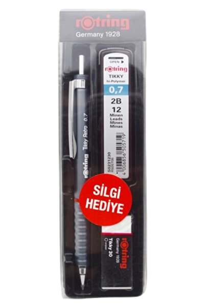 Rotring Retro Versatil Uçlu Kalem Uç-Silgi 3 Lü Okul Seti 0.7
