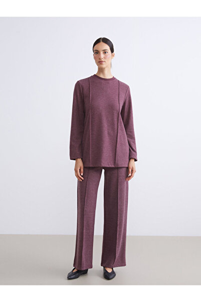 LC Waikiki Sparkling Choices from Shining Store | Plus Size Elastic Waist Wide Leg Women's Trousers