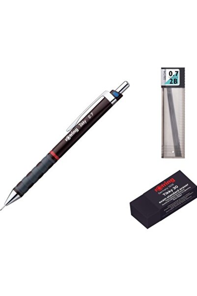Rotring Versatil Tıkky 0.7 Burgundy + Eraser + Tombow 0.7 Lead