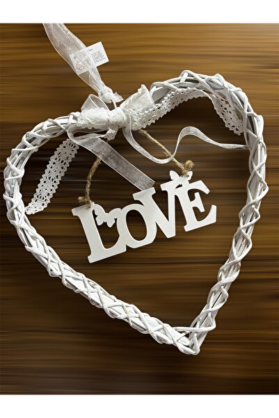 stainlesstelaa ASMA RAT BAMBU KALP ÇELENK LOVE YAZILI KAPI SÜSÜ