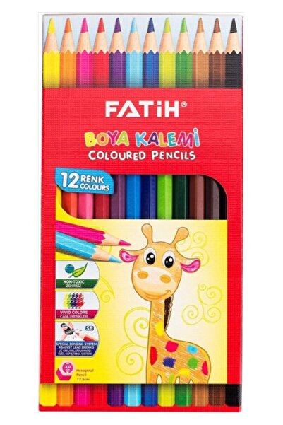Fatih 5-Piece School Set 12-Piece Pastel Felt Tip Dry Paint Pencil Red Pen