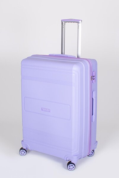 Travel POLO 2'li Valiz Seti (Küçük Büyük) Kırılmaz Lila 1017