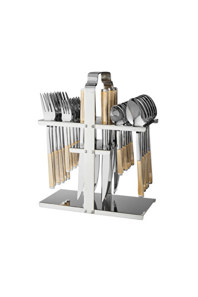 ABAREEK 30-Piece Stainless Steel Flatware Set in Silver