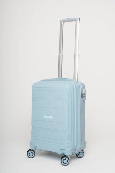 Travel POLO 2'li Valiz Seti (Küçük Büyük) Kırılmaz Bebe Mavi 1017