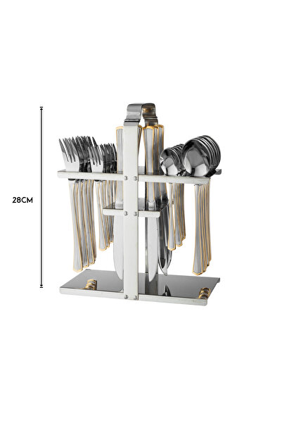 ABAREEK 30-Piece Stainless Steel Flatware Set in Silver