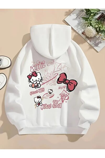 oneagılyazı Zimska dukserica, Kids Hello Kitti Back Printed