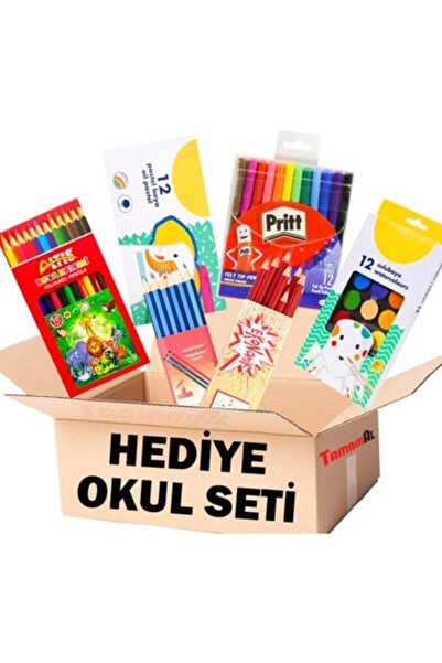 Fatih Fn Gift First School Set Dry Water Pastel Painted Lead Pencil (Girl)