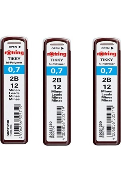 Rotring Min 07 2B Hi-Polymer 3 Pieces