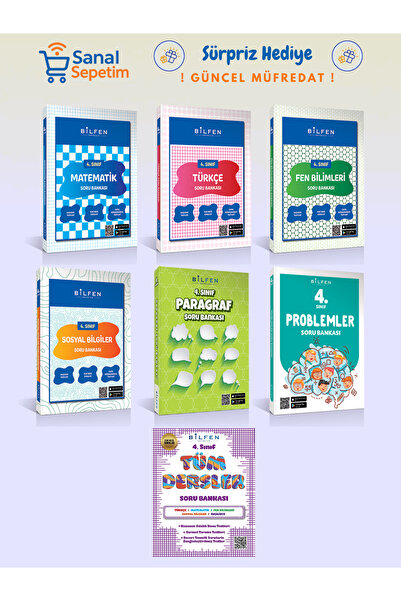 Bilfen Yayıncılık 4.Sınıf Matematik-Türkçe-Fen Bilimleri-Sosyal Bilgiler-Para...