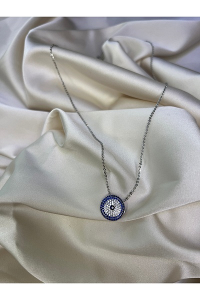 Roha Çelik Silver Nazar Kolye