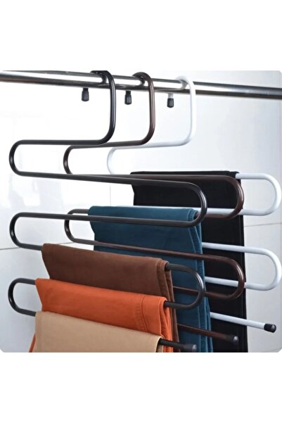 abnturk Kaliteli Kullanışlı Metal 5 Katlı Pantolon Eşarp Gardırop Askısı Gard...