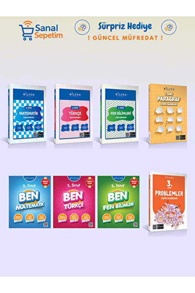 Bilfen Yayıncılık 3. Sınıf Matematik-Fen-Türkçe(Ben Matematik-Fen-Türkçe)Prob...