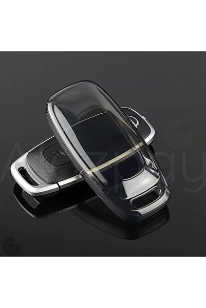 Alazpay غطاء مفتاح شفاف من مادة TPU لهاتف نيسان قشقاي تريل جوك (شفاف داكن - غ...