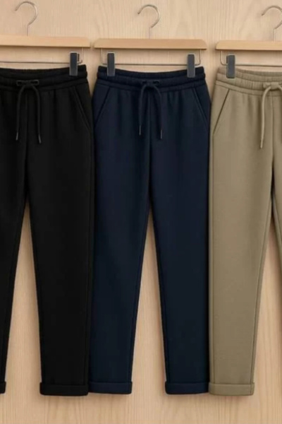 Kidmark Çocuk Modası Boy's Jogger Navy Blue Seersucker Sweatpants