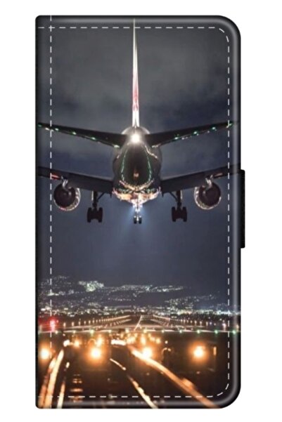 Atlas Personalized HQ Huawei P Smart (2021) book case, Airplane Landing, mult...