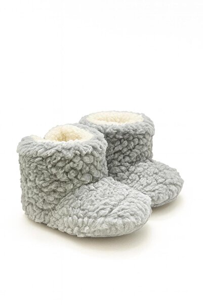 minissa baby kids Gri Kuzu Kumaşı, Ev Botu Panduf Kaymaz Taban Rahat