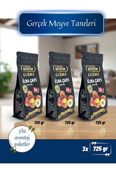 Köylüm Gurme Elma çayı 725 gr meyve taneli (3'lü paket)