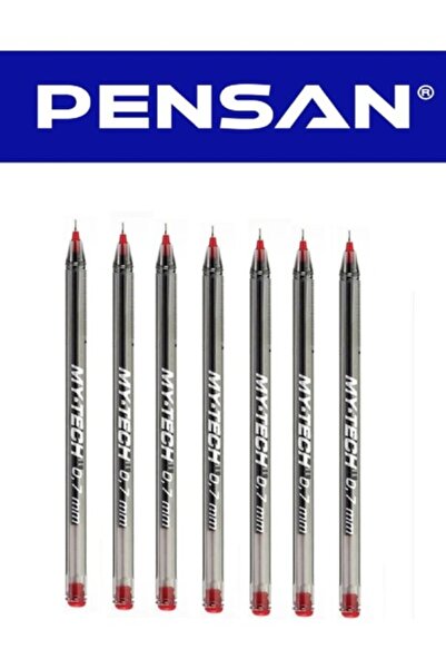 Pensan مجموعة أقلام ماي تيك، 7 قطع، لون أحمر