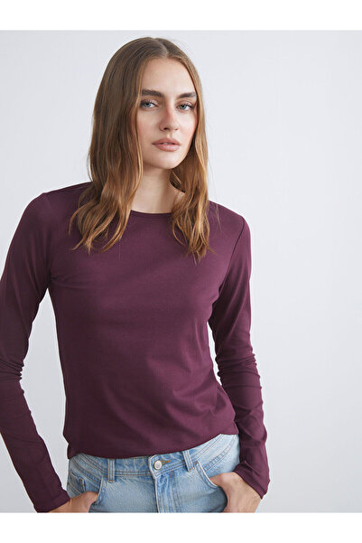 LC Waikiki Mürdüm Bisiklet Yaka Kadın Body