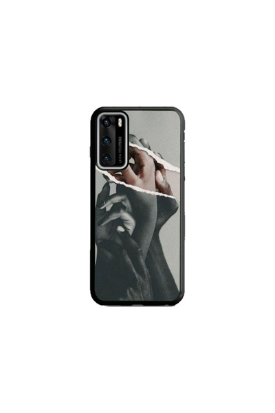 Atlas Husa personalizata tip carcasa Huawei P40 Lite, Black and White Hands, ...