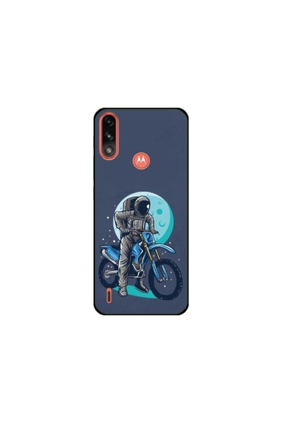 Atlas Husa personalizata tip carcasa Motorola Moto E7 Power, Biker Astronaout...