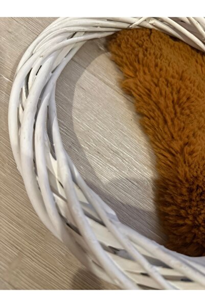 Marrone Διακοσμητικό λευκό στεφάνι – Υλικό κατασκευής στολιδιών πόρτας Ψάθινο δαχτυλίδι Λευκό στεφάνι δαχτυλίδι από μπαμπού