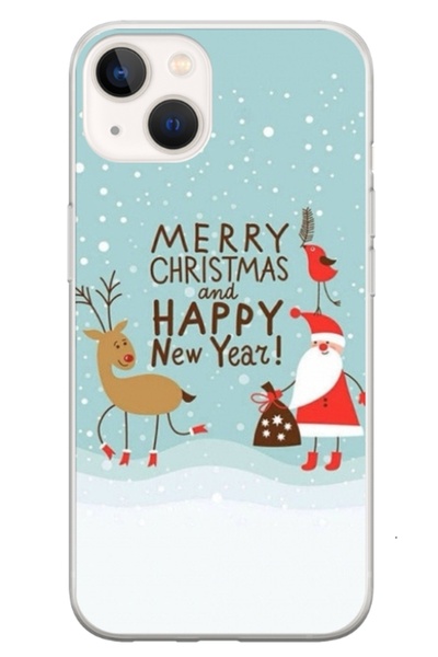 Atlas Husa personalizata tip carcasa Apple iPhone 14, Happy Christmas and New Year, , S1D1M0047