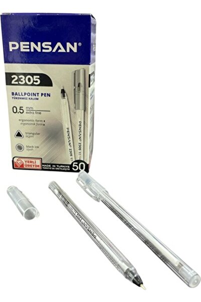Pensan 2305 Iğne Uçlu 0.5 mm Üçgen Gövde Siyah 50'li ( 1 Paket )