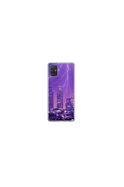 Atlas Husa personalizata tip carcasa Samsung Galaxy A71, Purple Lightning, , ...