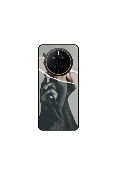 Atlas Husa personalizata tip carcasa Huawei Mate 50 Pro, Black and White Hand...