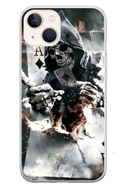 Atlas Husa personalizata tip carcasa Apple iPhone 14, Skeleton Cards, , S1D1M...