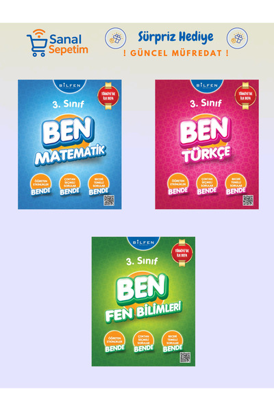 Bilfen Yayıncılık 3. Sınıf Ben Matematik - Fen Bilimleri - Türkçe Soru Bankası