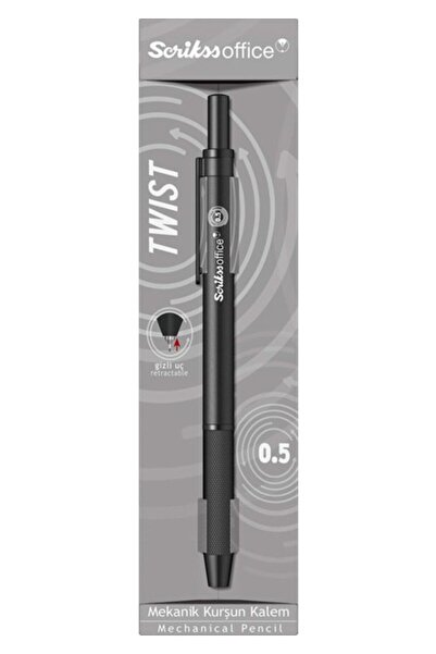 Scrikss Twist Şeffaf Ambalaj Versatil Kalem 0.5 mm Siyah