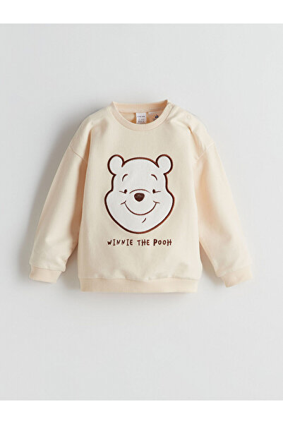 LC Waikiki LCW babyBej Bisiklet Yaka Uzun Kollu Winnie The Pooh Baskılı Erkek Bebek Pijama Takımı