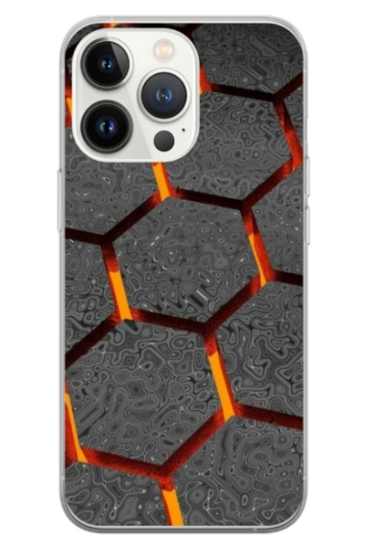 Atlas Εξατομικευμένη θήκη τύπου Apple iPhone 15 Pro, Lava Hex, , S1D1M0265