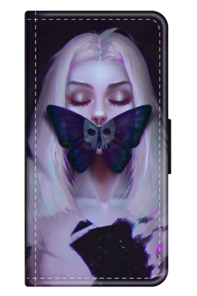 Atlas Персонализиран калъф-книга за Samsung Galaxy A50, тип „уста от пеперуда...