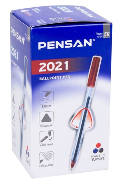 Pensan قلم حبر جاف أحمر 2021 6676 2221