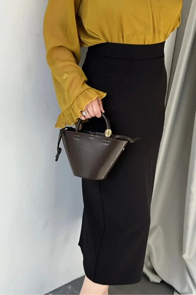 Rivina Mini Shopper Hand Shoulder Bag with Metallic Detail
