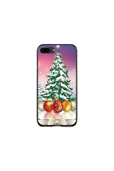Atlas Εξατομικευμένη θήκη τύπου Apple iPhone 8 Plus, Χριστουγεννιάτικο δέντρο...