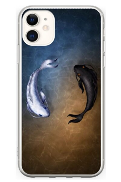 Atlas Husa personalizata tip carcasa Apple iPhone 11, Ying and Yang Fish, , S...
